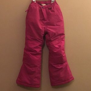 Girls pink snow pants